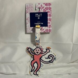 Roller Rabbit Pink Monkey Travel Tag